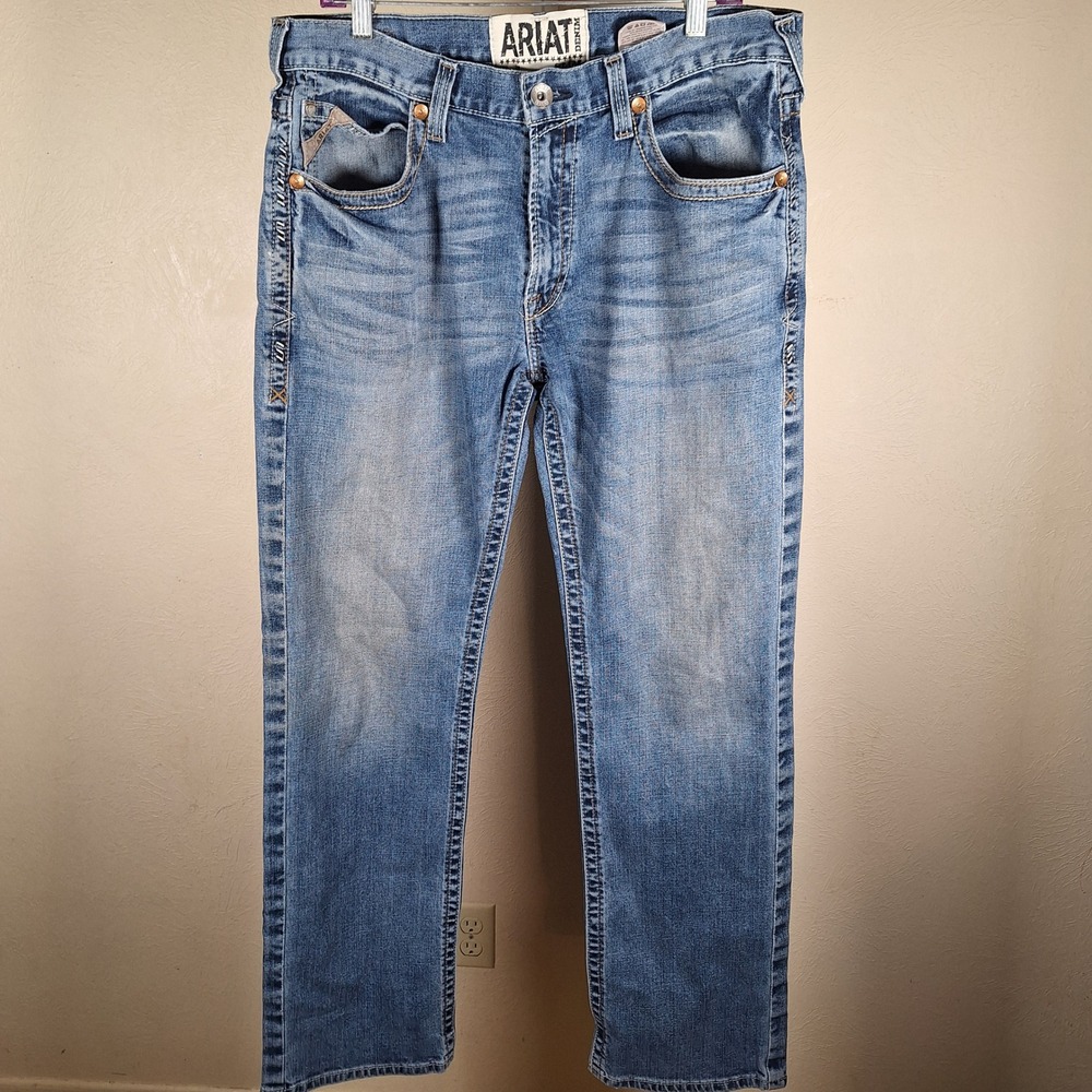 Ariat M5 Mens Slim Straight Mens Work Jeans Embroidered 35/34